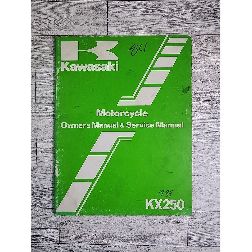 Vintage 1984 Kawasaki Motorcycle Owners & Service Manual KX250 D1